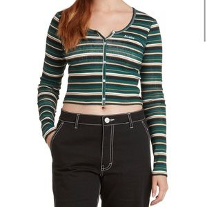 Dickies striped cropped top